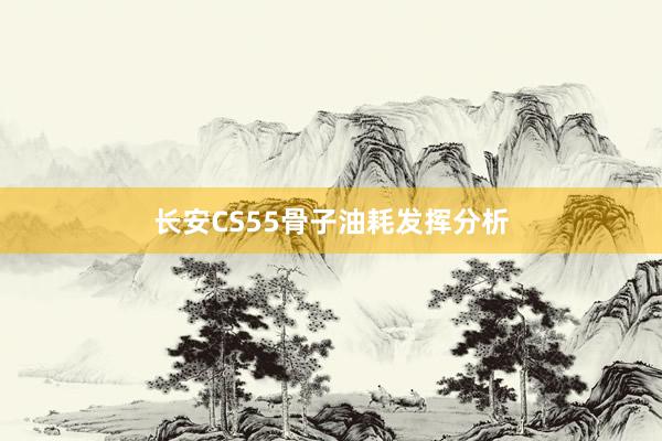 长安CS55骨子油耗发挥分析